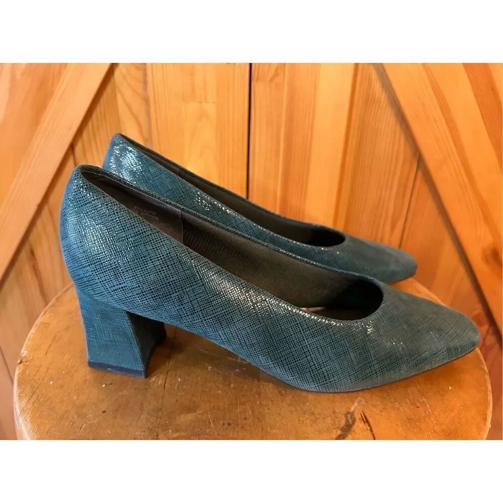 Nordstrom block heels comfort construction leather size 8.5 ￼